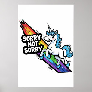 Póster de Unicornio Lo siento no lo siento