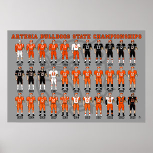 Póster de Uniforme de Campeones Estatales de Artes