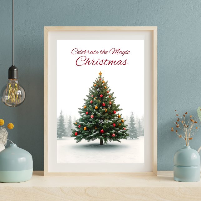 Póster de vacaciones de árbol de Navidad clásico (Subido por el creador)
