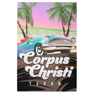 Poster de vacaciones de Corpus Christi en Texas