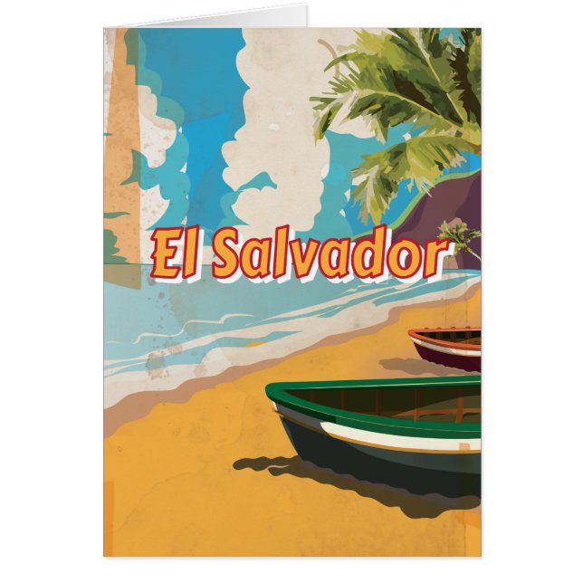 Poster de vacaciones de El Salvador Vintage (Frente)