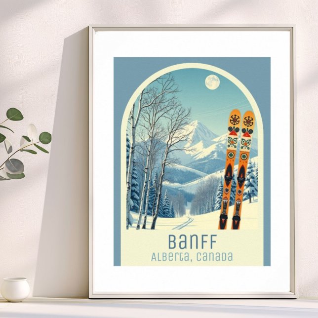 Póster de vacaciones de esquí en Banff Alberta Can (Subido por el creador)