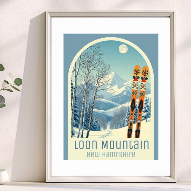 Póster de vacaciones de esquí en Loon Mountain New (Subido por el creador)
