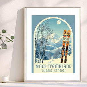 Póster de vacaciones de esquí en Mont Tremblant Qu