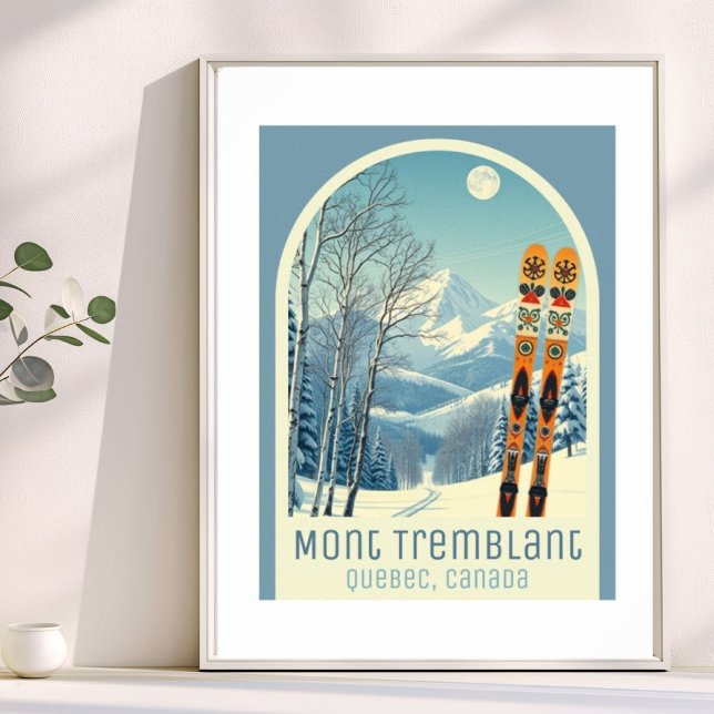 Póster de vacaciones de esquí en Mont Tremblant Qu (Subido por el creador)