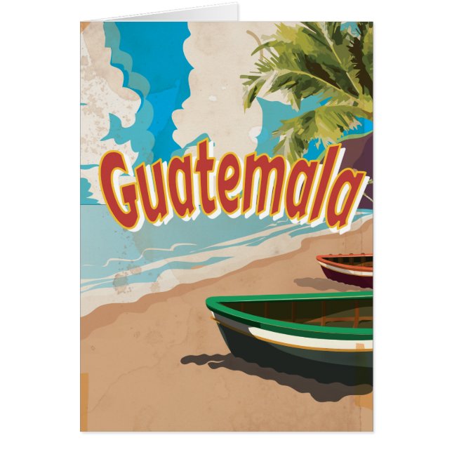 Poster de vacaciones de Guatemala Vintage (Frente)