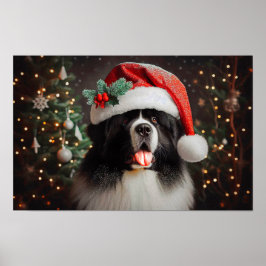 Póster de vacaciones de Landseer Newfoundland