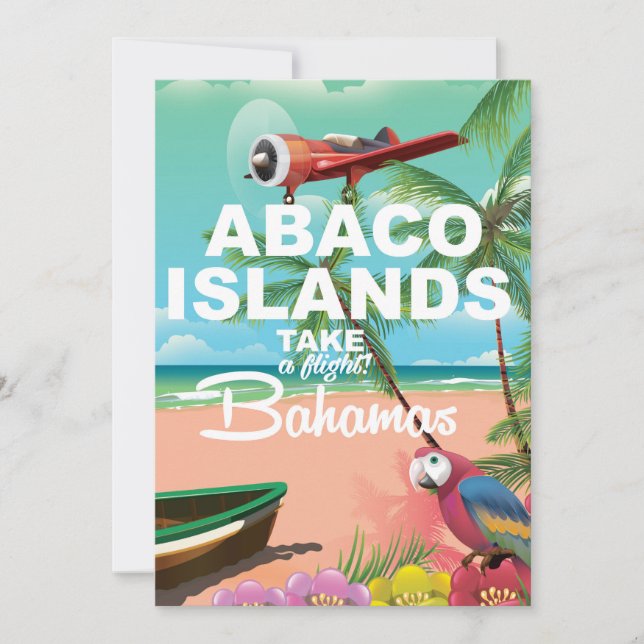 Poster de vacaciones de las Islas Abaco (Anverso)