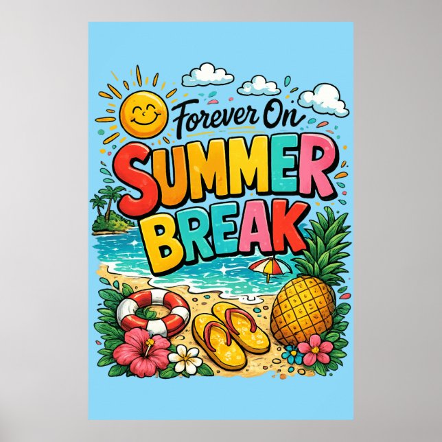 Póster De Vacaciones de Verano para Siempre (Frente)