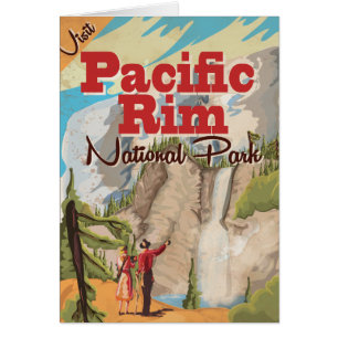 Poster de vacaciones del Parque Nacional Pacific R