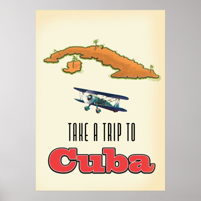 Póster de vacaciones en Cuba (Frente)
