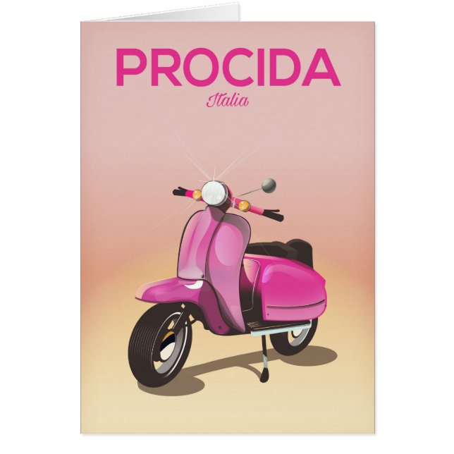Poster de vacaciones en scooter de Procida Italia (Frente)