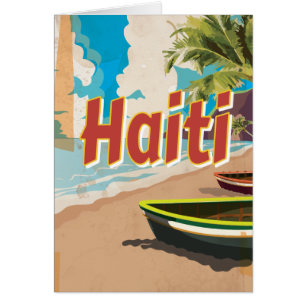 Poster de vacaciones Haití Vintage