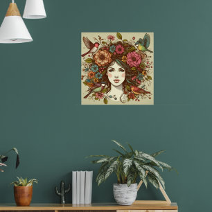 Poster de valor Arte Imprimir Canción De Aves En O