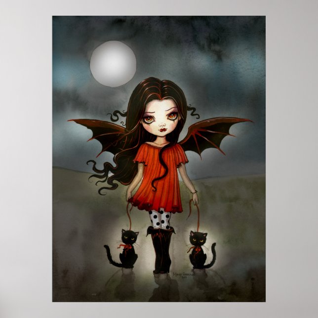 Póster de vampiro lindo niño de Halloween (Frente)