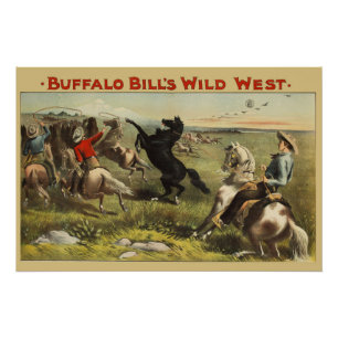 Póster de vaquero del oeste salvaje de Buffalo Bil