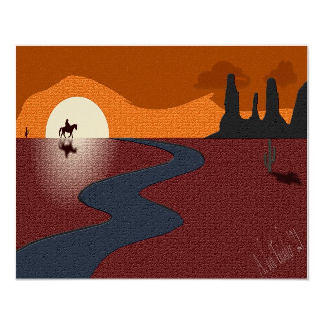 poster de vaquero solitario (Anverso)