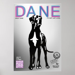 Póster de venta de cachorros de Gran Danés