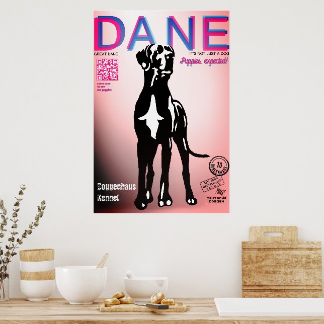Póster de venta de cachorros especiales de Gran Da (Cocina)