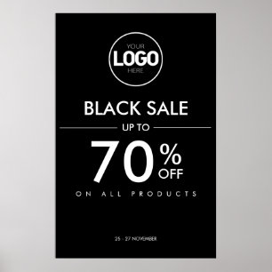Póster de venta del Viernes Negro de descuento de