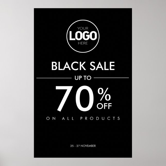 Póster de venta del Viernes Negro de descuento de  (Frente)