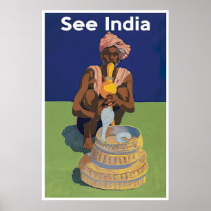 Póster de Ver India Impresión de Arte de Viaje Vin