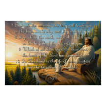 Poster de versos animales - Trabajo 12:7-10