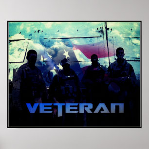Póster de veterano americano