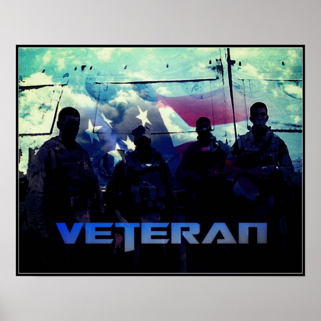 Póster de veterano americano (Frente)