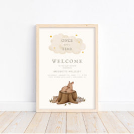 Póster De vez en cuando los bebés de Woodland son bienven