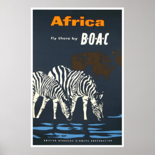 Póster de viaje a África Arte de safari africano P