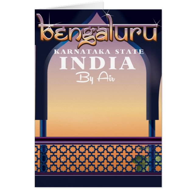 Póster de viaje a Bangalore, India (Frente)