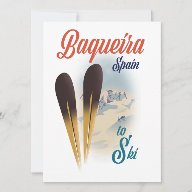 Póster de viaje a Baqueira España (Anverso)