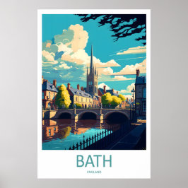 Póster de viaje a Bath Inglaterra 1