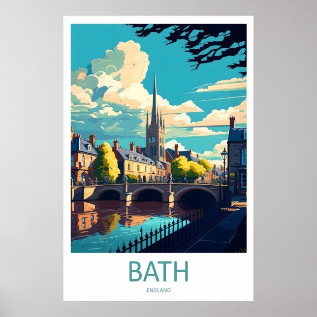 Póster de viaje a Bath Inglaterra 1 (Frente)