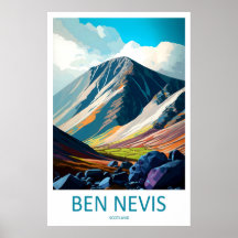 Póster de viaje a Ben Nevis Escocia 2
