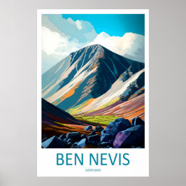Póster de viaje a Ben Nevis Escocia 2