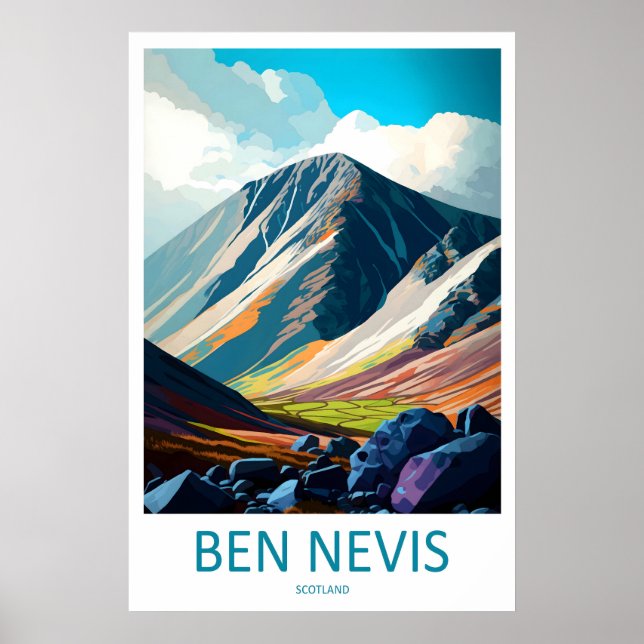 Póster de viaje a Ben Nevis Escocia 2 (Frente)
