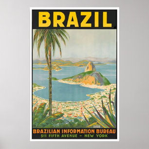 Póster de viaje a Brasil Río de Janeiro Impresión