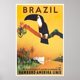 Póster de viaje a Brasil Río de Janeiro Impresión 