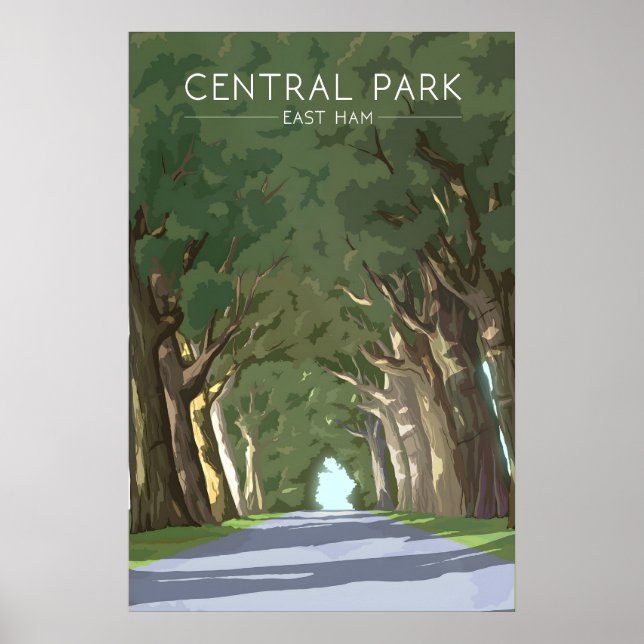 Póster de viaje a Central Park East Ham (Frente)