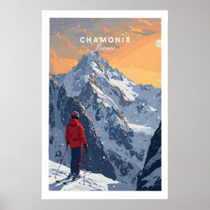 Póster de viaje a Chamonix - Francia 1