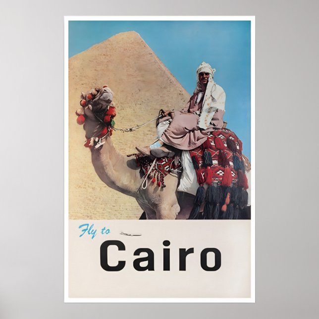 Póster de viaje a El Cairo Arte egipcio Impresión  (Frente)