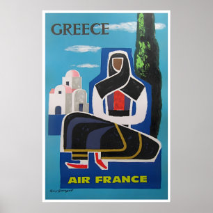Póster de viaje a Grecia Arte griego Tipo Georget 