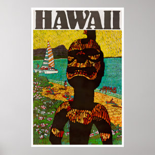 Póster de viaje a Hawái Arte hawaiano Impresión Ki