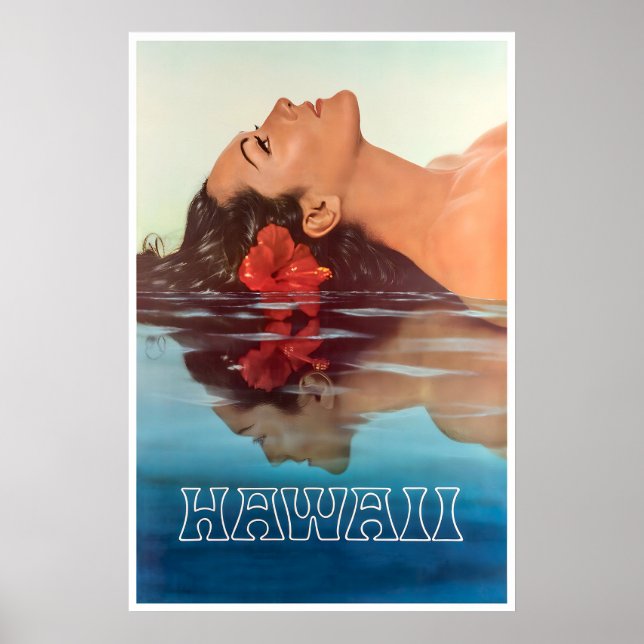 Póster de viaje a Hawái Arte para casa Impresión ( (Frente)