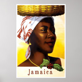 Póster de viaje a Jamaica Arte jamaicano vintage v