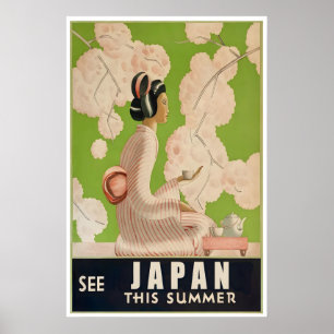 Póster de viaje a Japón Arte japonés Hogar asiátic