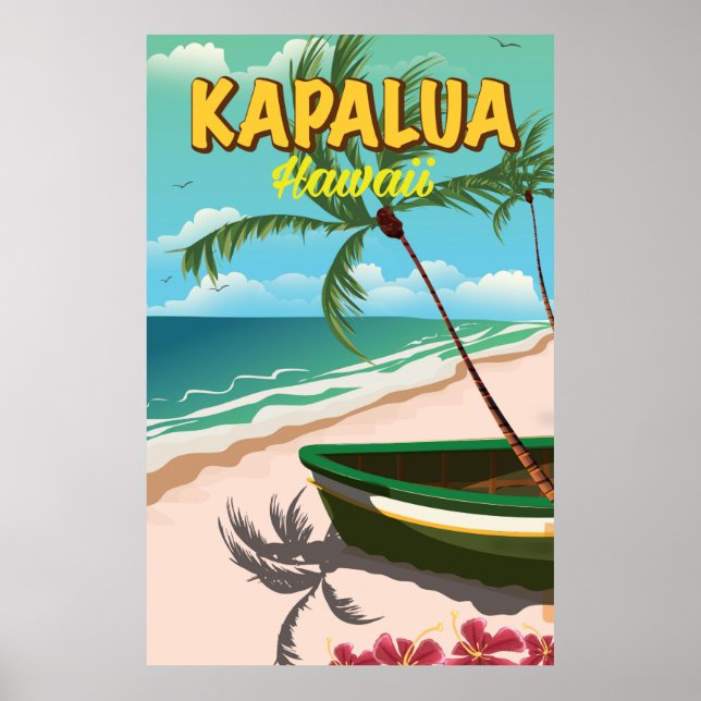 Póster de viaje a Kapalua Hawaii (Frente)
