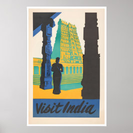 Póster de viaje a la India Arte indio Impresión de